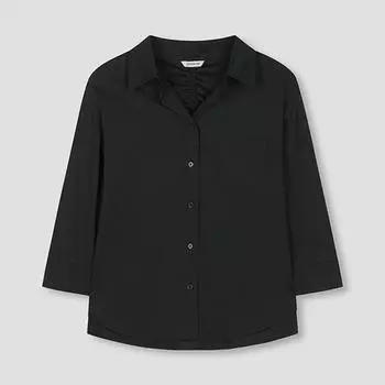 She S miSS Back Shirring Open Collar Shirt SwwStn31050 Dg dark gray/55