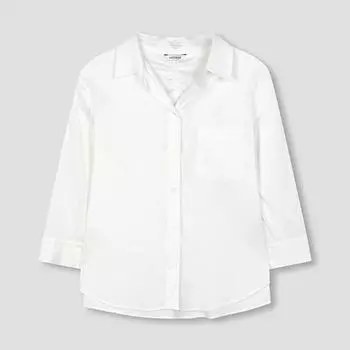 She S miSS Back Shirring Open Collar Shirt SwwStn31050 Iv Ivory/55