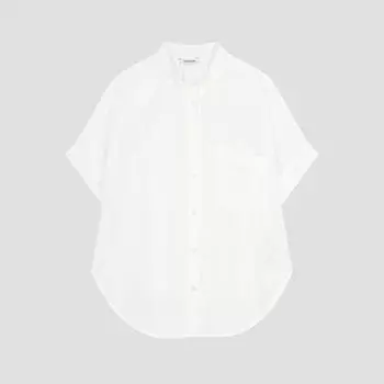 She S miSS Back Shirring Stand Collar Shirt SwwSto21090 Ow off-white/55