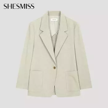 She S miSS Back Slit Single One Button Jacket Swwjko21710 Kb khaki beige/55