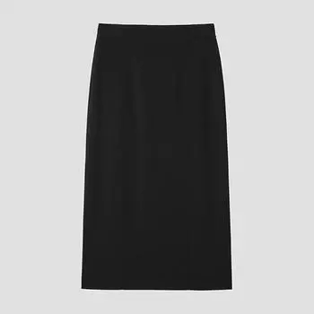 [She S miSS] Back Slit Straight Long Skirt SwwSkp22080 blacks/44