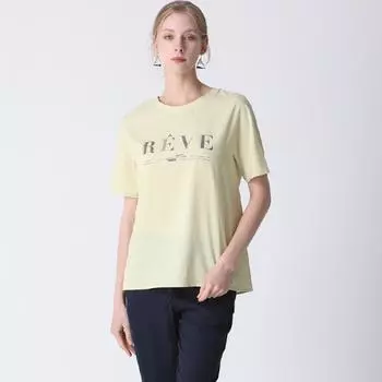 She S Miss Back Split Lettering BlouSe Light yellow (LY)/55