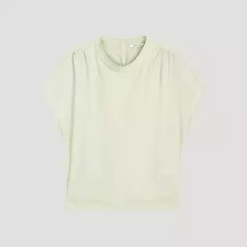 She S miSS Band Neck Shirring blouSe Swwblo21020 Lk light khaki/66