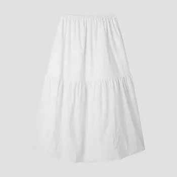 [She S miSS] Banding Shirring Long Skirt SwwSkp22020 Ow off-white/55