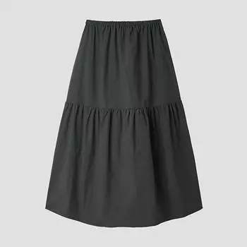 [She S miSS] Banding Shirring Long Skirt SwwSkp22020 Dg dark gray/55