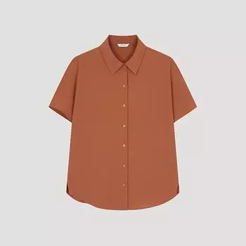 She S miSS baSic Light Short Sleeve Shirt SwwSto22030 Br Braun/55