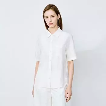 She S miSS baSic Linen Short Sleeve ShirtS SwwSto21020 DARK NAVY/55