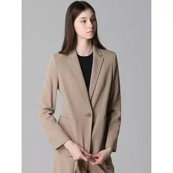 She S miss basic One Button Wool Jacket Стоимость аренды 278 000 вон MELANGE BROWN (MB)/66