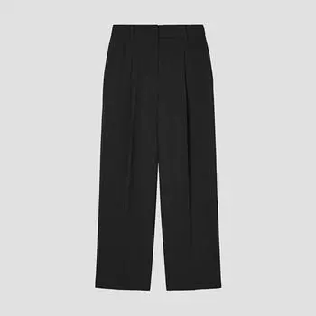 [She S miSS] baSic One Tuck Wide Setup pantS SwSSlp22030 Bk blacks/55