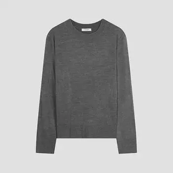 She S miSS baSic Round Neck Knit SSkpoo42530 Mg MELANGE GRAY/55