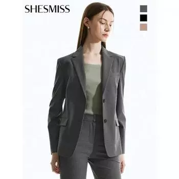 She S miSS baSic Two Button Setup Jacket SwSjkn31040 MELANGE BEIGE/55
