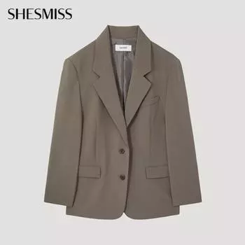 She S miss базовая куртка с двумя пуговицами SwSjkp12010 Br Braun/55