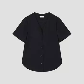 She S miSS baSic V Neck blouSe Swwblo22050 Dn DARK NAVY/55