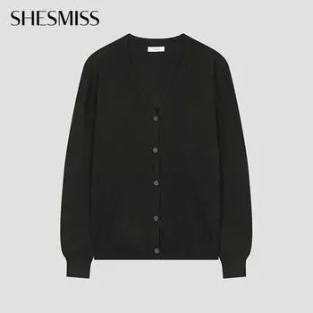 She S miss базовый кардиган с V-образным вырезом SSkcdo32510 Bk blacks/55