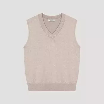 She S Miss Basic V Neck Knit Vest SSkVto12020 Lb light beige/55