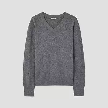 She S miSS baSic V Neck Knit SSkpop12050 Mg MELANGE GRAY/55