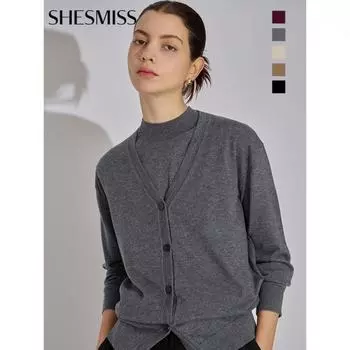 She S miss базовый кардиган с V-образным вырезом SSkcdo32510 blacks/55