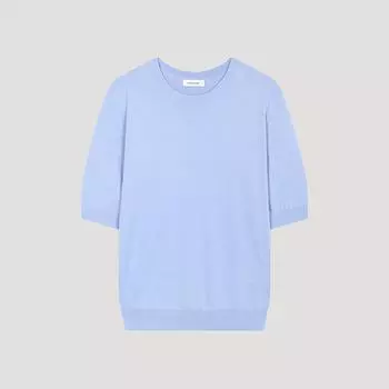 She S miss базовый круглый вырез с коротким рукавом трикотаж SSkpoo22090 Ll light blue/55