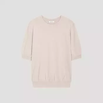 She S miss базовый круглый вырез с коротким рукавом трикотаж SSkpoo22090 фунтов light beige/55