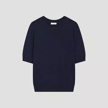 She S miss базовый круглый вырез с коротким рукавом трикотаж SSkpoo22090 Na navy/55