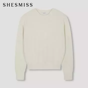 She S miss базовый трикотажный топ с круглым вырезом SSkpon42530 IV Ivory/55