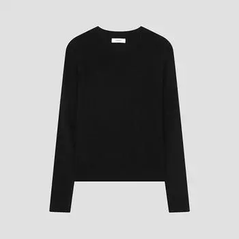 She S miss базовый вязаный свитер с круглым вырезом SSkpoo42520 Bk blacks/55