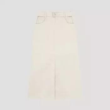 She S miSS Belted BAck BAnding A Line Skirt SwwSko21050 Lb light beige/55