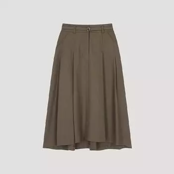 She S miSS Belted Back Banding Flare Skirt SwwSko31060 Kh Khaki/55