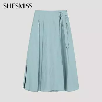 She S miSS Belted Flare Long Skirt SwwSko21060 Ll light blue/44