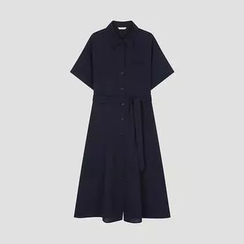 She S miSS Belted Flare Shirt dreSS Swwopo21030 Dn DARK NAVY/66