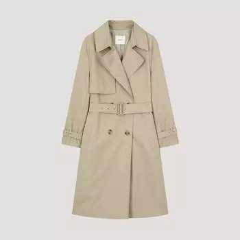 [She S miSS] Belted Gun Flap Trench Coat Swwbyo11030 Be beige/55