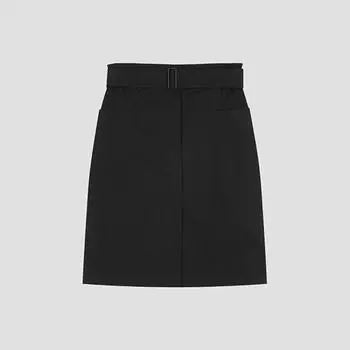 She S miss Юбка с поясом и карманами SwwSko31070 Bk blacks/44