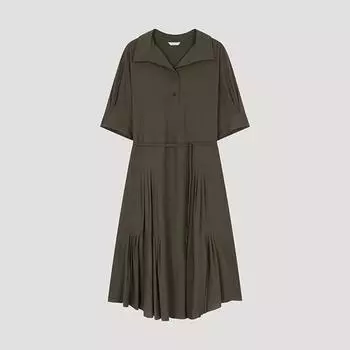 She S miSS Belted Panel Collar dreSS Swwopo22040 Br Braun/55