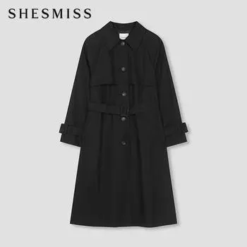 She S miSS Belted Panel Trench Coat Swwbyn31030 Bk blacks/55