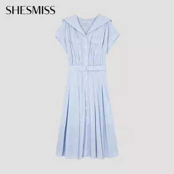 She S Miss платье с поясом и матросским воротником Swwopo22180 Bl Blue/55