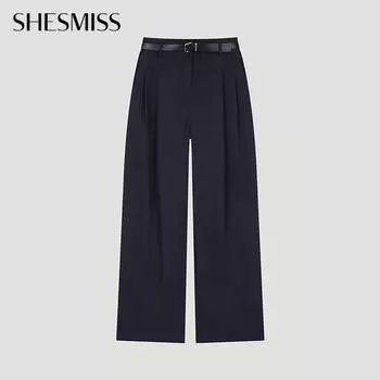 She S miSS Belted Two Tuck Wide pantS SwwSlo21110 Dn DARK NAVY/44