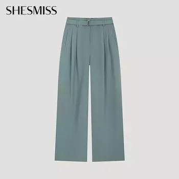 She S miSS Belted Two Tuck WiDe pantS SwwSlo22190 De DARK GREEN/44