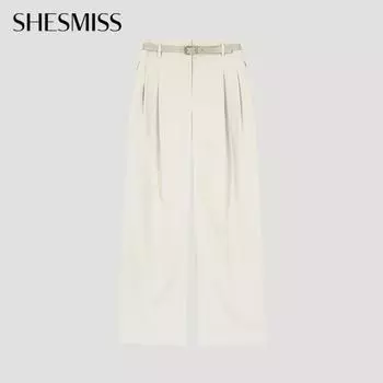 She S miSS Belted Two Tuck Wide pantS SwwSlo21110 Gb gray beige/44