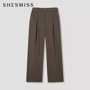 Она S Miss Belted Wide Pants SwwSln42020 Мб melange brown/55
