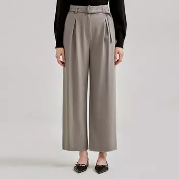 She S miSS Belted Wide pantS SwwSln42020 gray beige/44