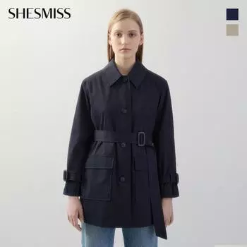 She S miSS Big Pocket Half Trench Coat Swwbyo12050 beige/55