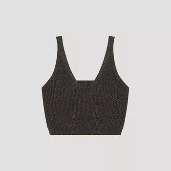 She S miss Блестящий трикотажный жилет SSkvto42530 BR Braun/55