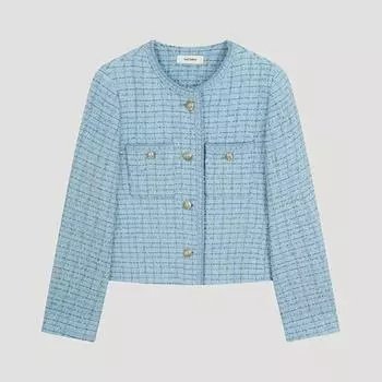 She S miSS Блестящий твидовый пиджак Swwjko31030 Bl Blue/55