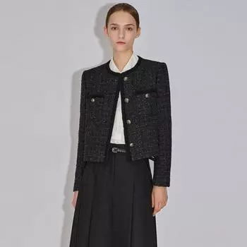 She S miss Блестящий твидовый пиджак Swwjko31030 beige/55