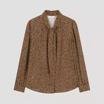 She S miss блузка с завязками на шее Swwblo42010 Lw light brown/55