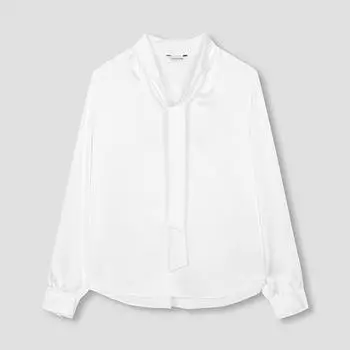 She S miSS BOw Neck Satin blouSe Swwbln31010 Ow off-white/55