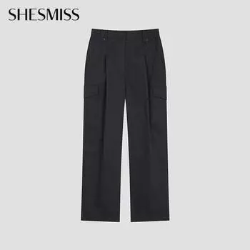 She S miSS Button One Tuck Straight pantS SwwSlo21140 Dg dark gray/55