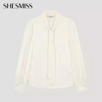 She S miSS Button Up Tie Neck blouSe Swwblo11020 Iv Ivory/55