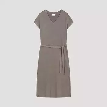 She S miSS Cap SleeVe V Neck Knit dreSS SSkopo22030 Lw light brown/55