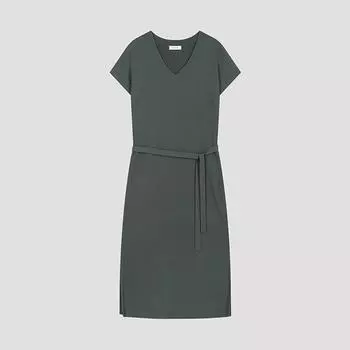 She S miSS Cap SleeVe V Neck Knit dreSS SSkopo22030 De DARK GREEN/55